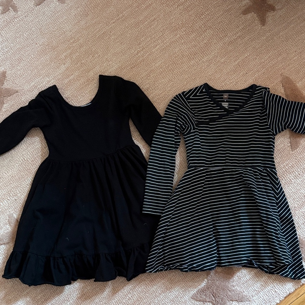Girlhood Twirl Dress and Tea striped dress 4t
